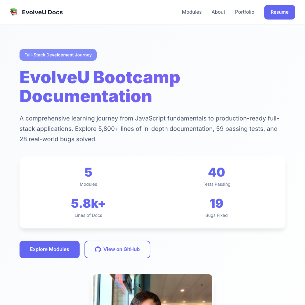 EvolveU: Bootcamp Portfolio